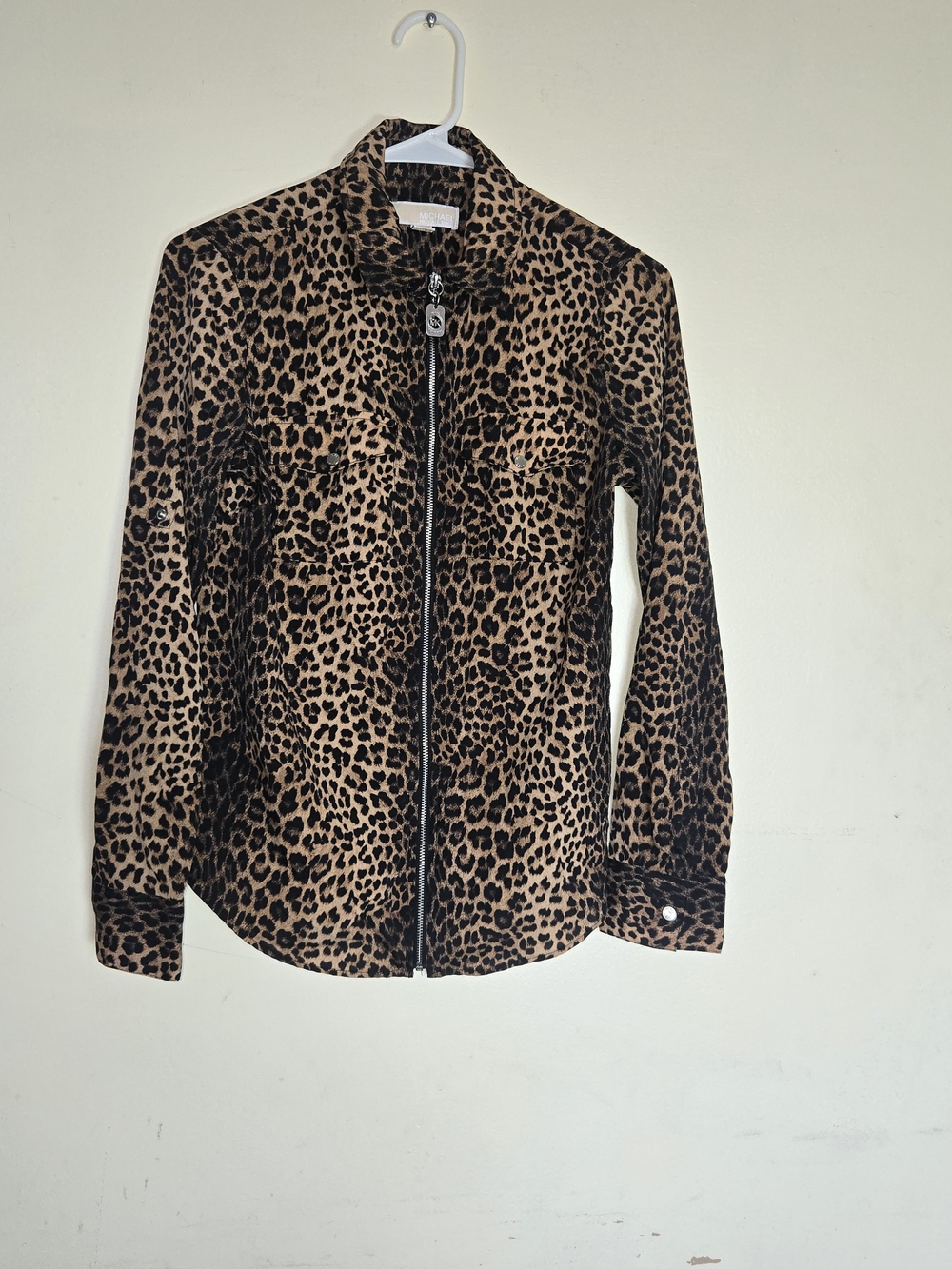 Micheal Kors' Leopard Print Zip-Front Women's Jacket